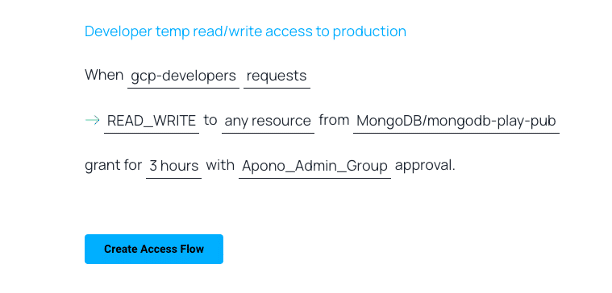 Developer temp read:write access to production – Apono Aut