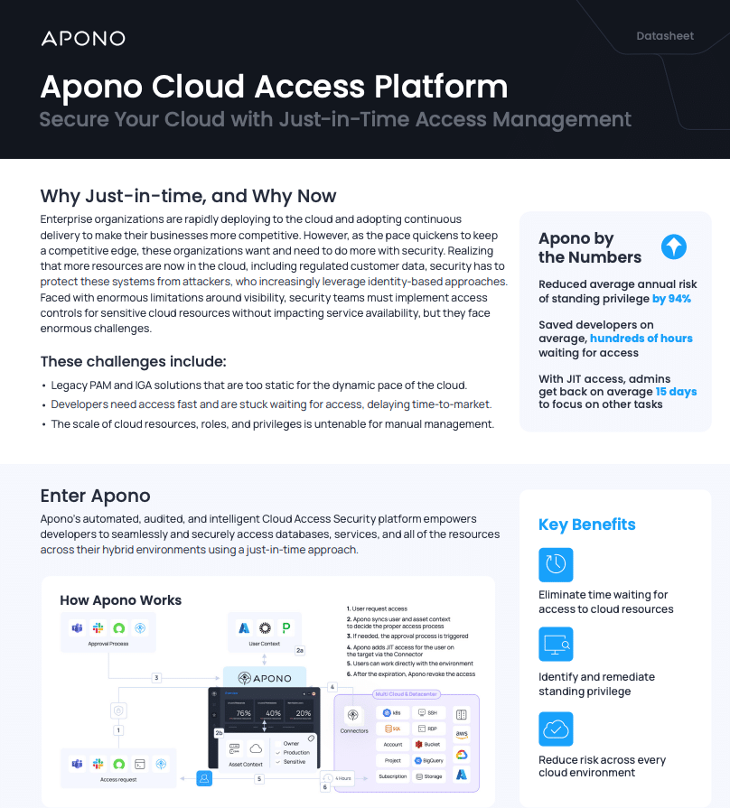 Apono Datasheet resource thumbnail