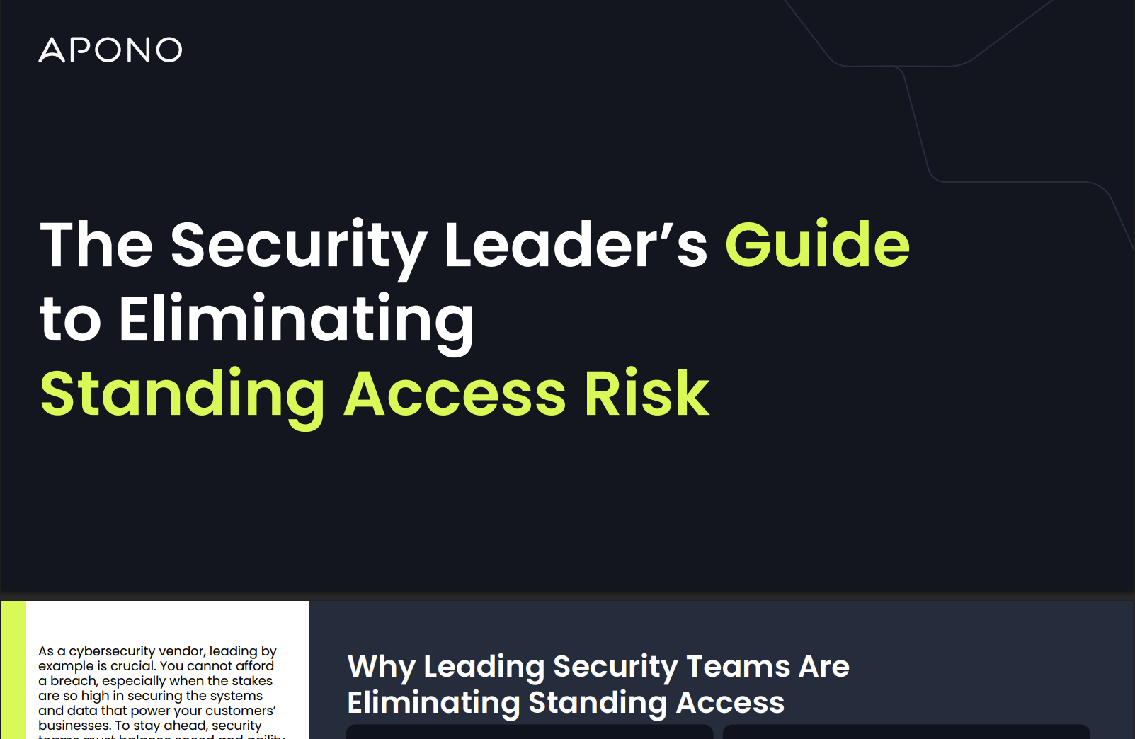 The Security Leader’s Guide to Eliminating Standing Access Risk resource thumbnail