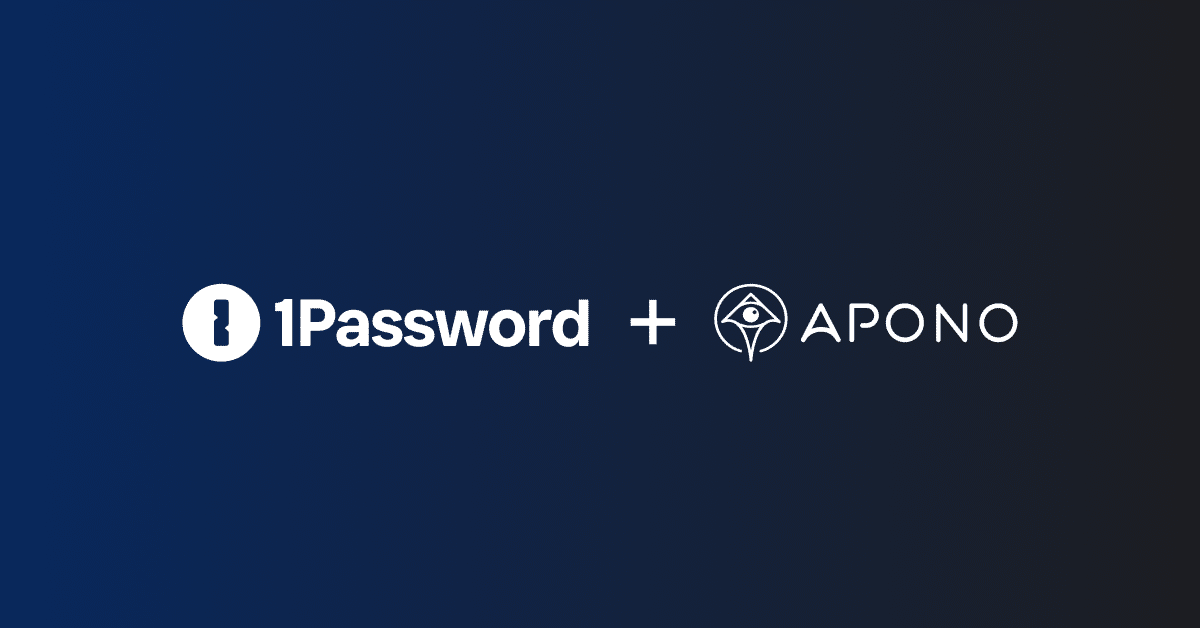 Apono joins 1Password